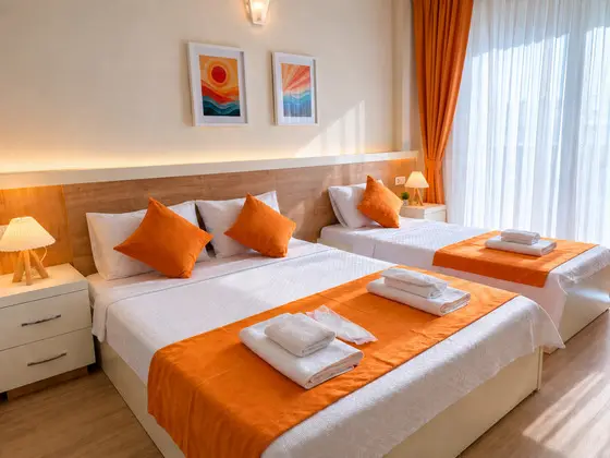 Triple, Deniz veya Kara Manzaralı, Balkonlu