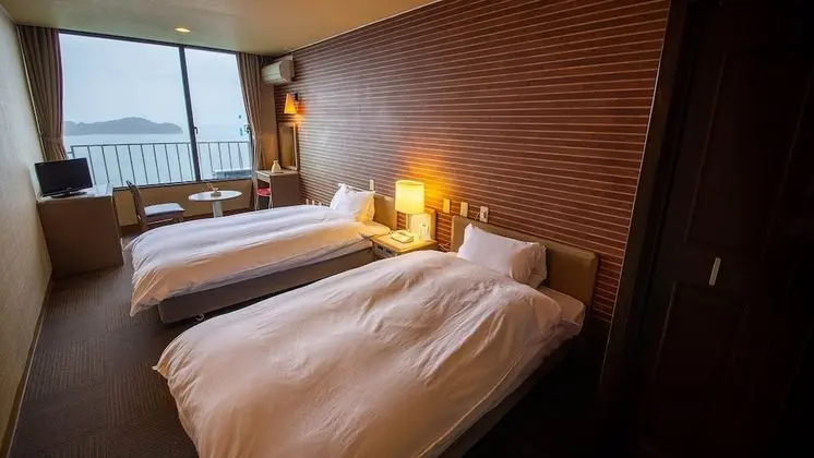 Traditional İki Ayrı Yataklı Oda, Sigara İçilmez, Okyanus Manzaralı (Tenku kaiseki, No bathtub)