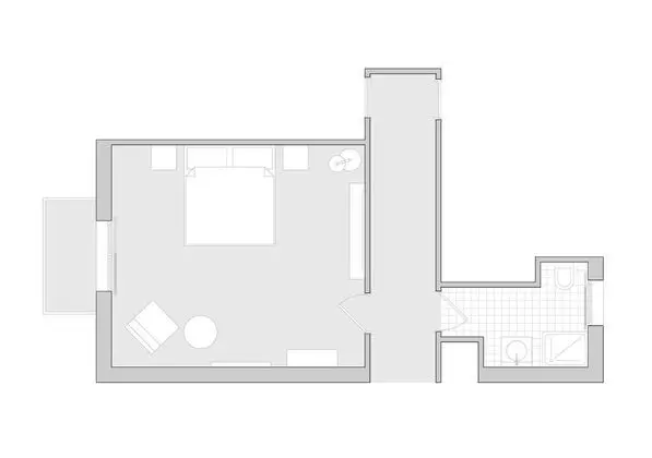 Tek Büyük Yataklı Oda (Private External Bathroom)