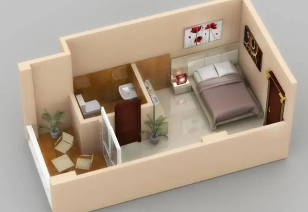Pool View, Balcony, Kitchenette, Washing Machine | Tiba Resort E4