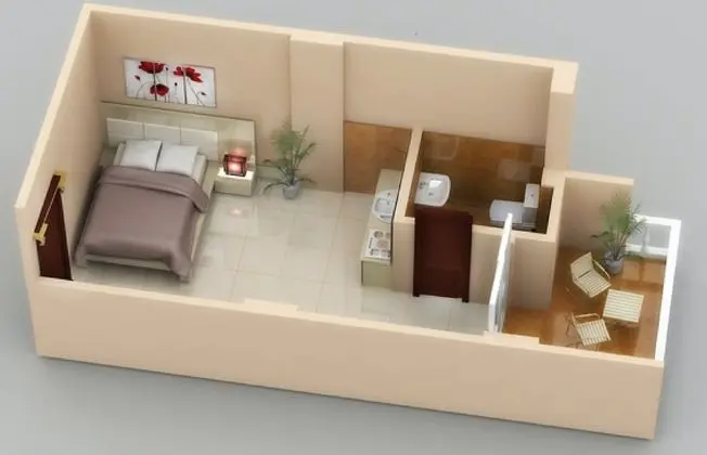 Top Floor Pool View, Balcony, Kitchenette, Washing Machine | Tiba Resort C34