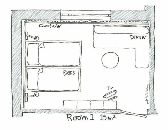City Tek Büyük Yataklı Oda, Birden Çok Yatak, Sigara İçilmez, Bahçe Manzaralı (Room 1)