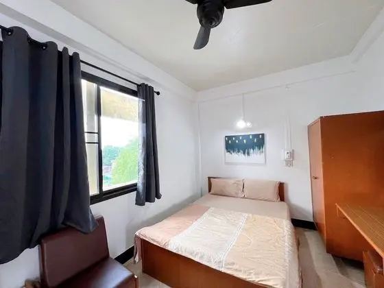One Bed with Electric Fan