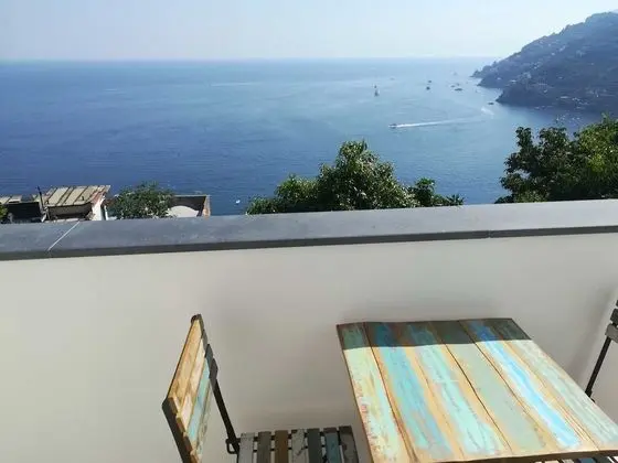 Panoramic Tek Büyük Yataklı Oda, Balkon, Deniz Manzaralı (Stair Access Only)