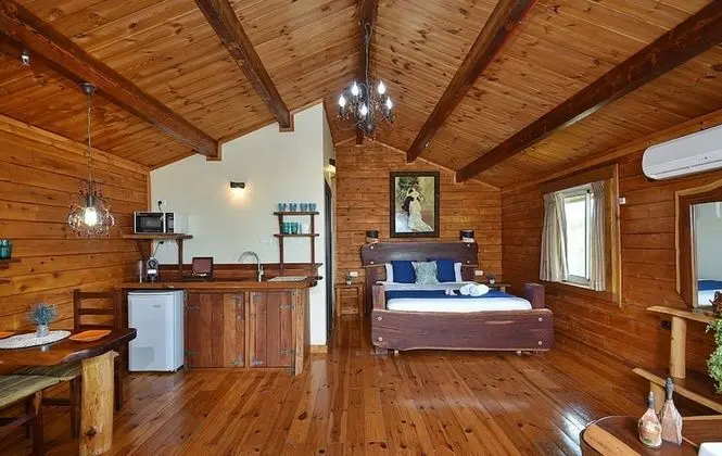 Kulübe, 1 Büyük (Queen) Boy Yatak ve Çekyat, Göl Manzaralı