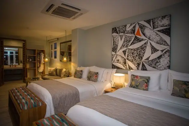 Deluxe Dört Kişilik Oda, 2 Büyük (Queen) Boy Yatak, Balkon, Şehir Manzaralı