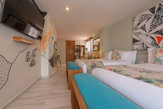 Deluxe Dört Kişilik Oda, 2 Büyük (Queen) Boy Yatak, Balkon, Şehir Manzaralı