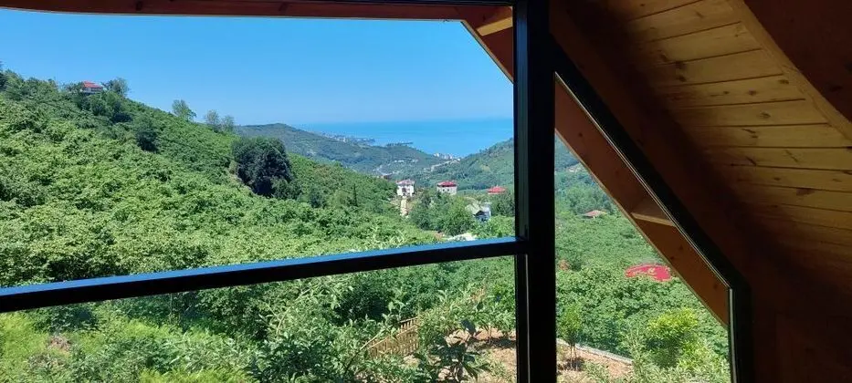 1+1 Bungalov, Deniz ve Doğa Manzaralı, Verandalı