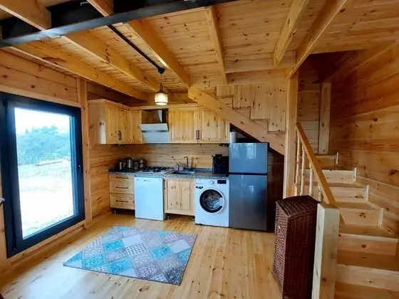 1+1 Bungalov, Deniz ve Doğa Manzaralı, Verandalı