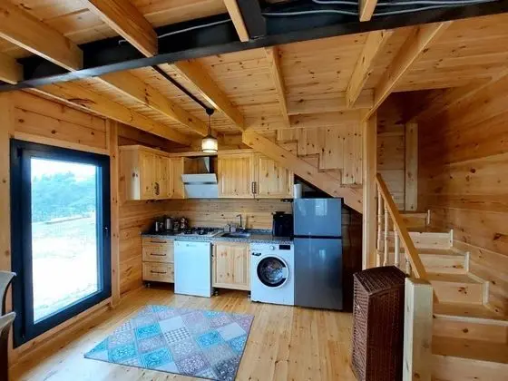 1+1 Bungalov, Deniz ve Doğa Manzaralı, Verandalı