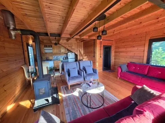 1+1 Bungalov, Deniz ve Doğa Manzaralı, Verandalı