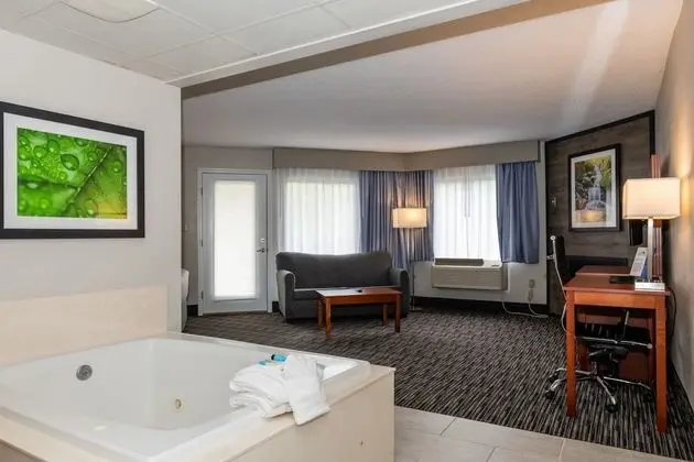 Newly Renovated 1 King Bed with Sofa bed, Fireplace, Jetted Tub, Private Balcony on River