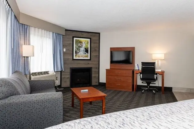 Newly Renovated 1 King Bed with Sofa bed, Fireplace, Jetted Tub, Private Balcony on River