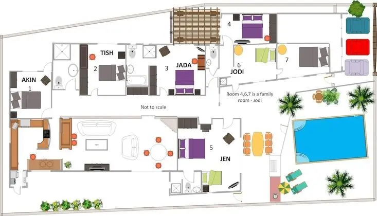 Comfort Oda, Birden Çok Yatak, Avlu Manzaralı