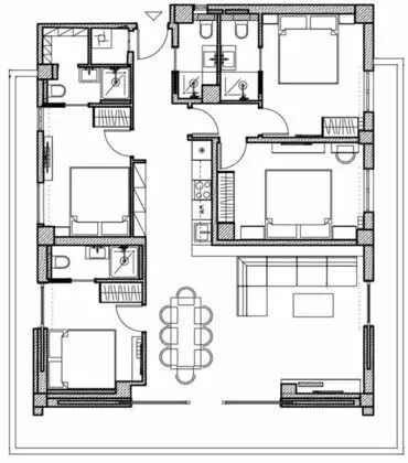 Deluxe Apart Daire, 4 Yatak Odası, Sigara İçilmez, Balkon