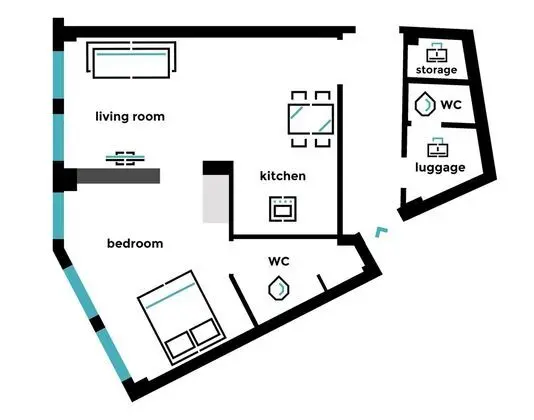 Apart Daire, 1 Yatak Odası (A)