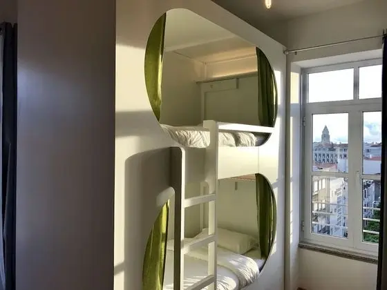 Private sleeping pod in 12 people dormitory