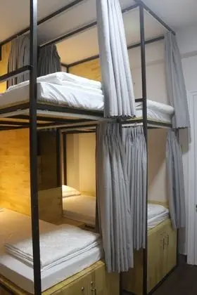 Ortak Ranzalı Oda, 1 Tek Kişilik Yatak, Balkon (Single bed in 6-bed Dormitory)