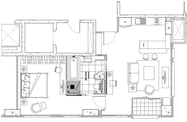 One Bedroom King bed 85 SQ.M.
