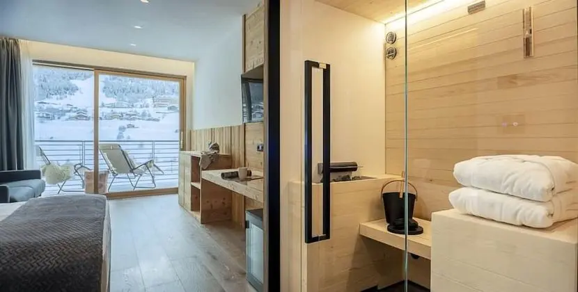 Exclusive Tek Büyük veya İki Ayrı Yataklı Oda, 1 Yatak Odası, Sauna, Dağ Manzaralı