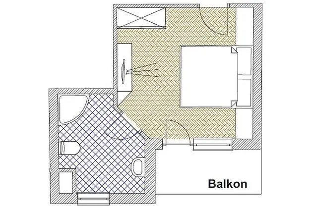 Tek Büyük Yataklı Oda (22m2)