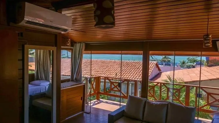 Superior Dağ Evi, Balkon, Kısmi Deniz Manzarası