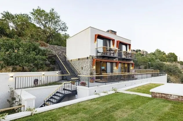 Deluxe Çift Kişilik Oda, Deniz Manzaralı, Şömineli ve Balkonlu