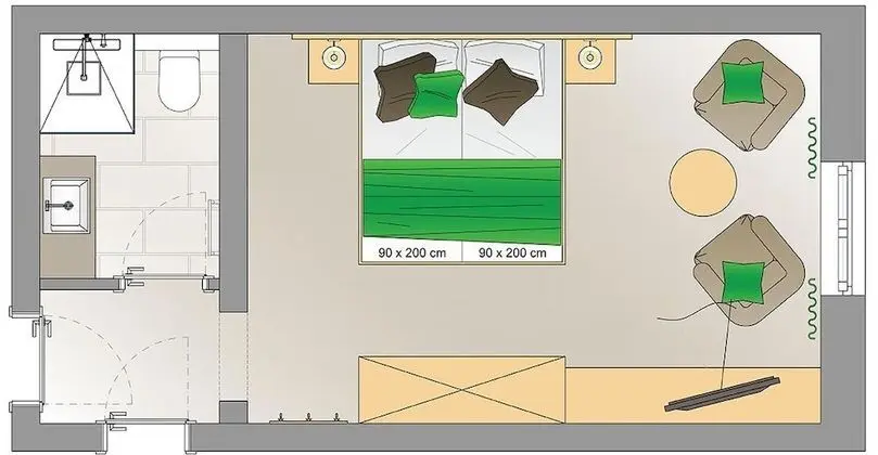 Tek Büyük Yataklı Oda, Balkon