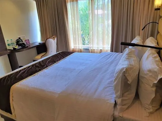 Deluxe Tek Büyük Yataklı Oda, Balkon, Havuz Manzaralı