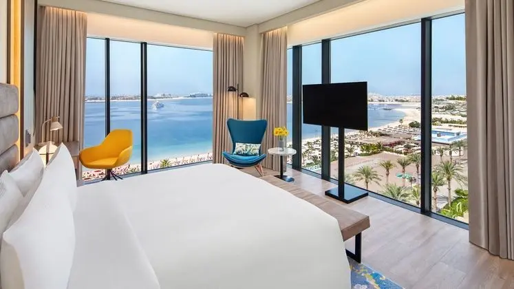 Deluxe Oda, 1 En Büyük (King) Boy Yatak, Denize Sıfır (Palm Beachfront View)