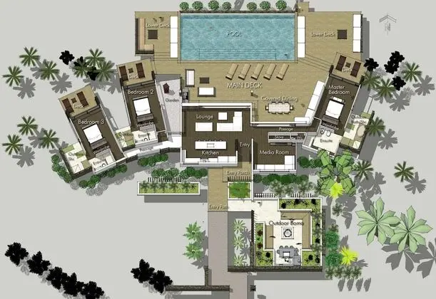 Luxury Villa, 3 Yatak Odası, Plaj Manzaralı, Denize Sıfır