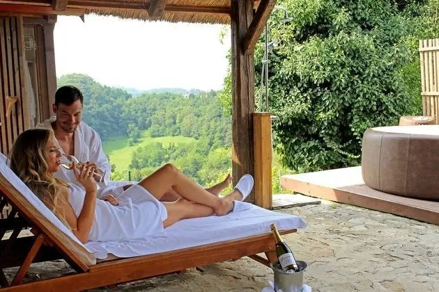 Deluxe Tek Büyük Yataklı Oda, Sauna, Üzüm Asması Manzaralı