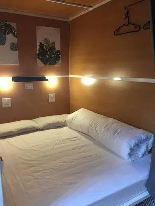 Double Bed in Dorm Shared Bathroom
