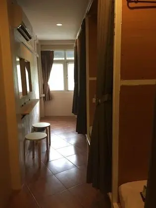 Double Bed in Dorm Shared Bathroom
