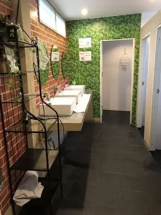 Double Bed in Dorm Shared Bathroom