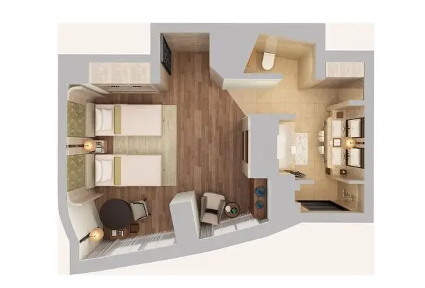 Deluxe İki Ayrı Yataklı Oda, Şehir Manzaralı