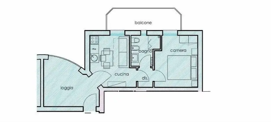 Apart Daire, 1 Yatak Odası, Teras (3 pax)
