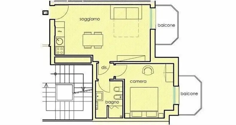 Apart Daire, 1 Yatak Odası, Teras (4/5 pax)