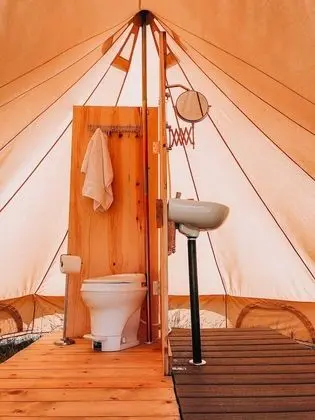 Twin Tent With Shared Bathroom
