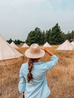 Twin Tent With Shared Bathroom