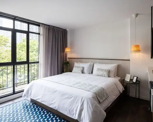 Private Room with Partially Open Bathroom