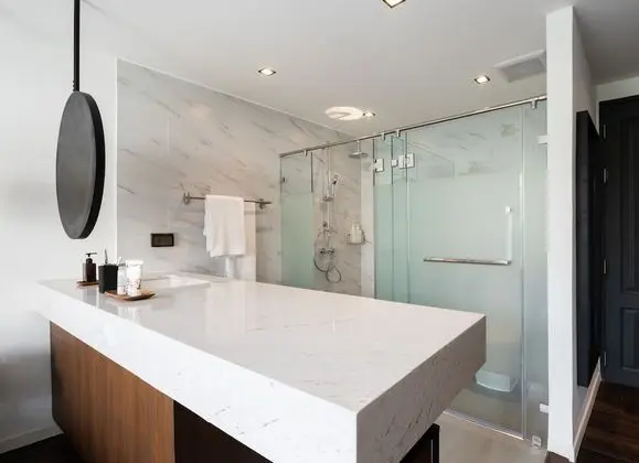 Private Room with Partially Open Bathroom