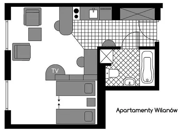 Basic Tek Büyük Yataklı Oda, Küçük Mutfak