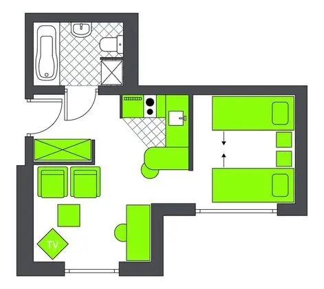 Basic Tek Kişilik Oda, Küçük Mutfak