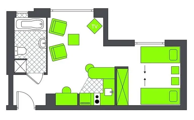 Basic Tek Kişilik Oda, Küçük Mutfak