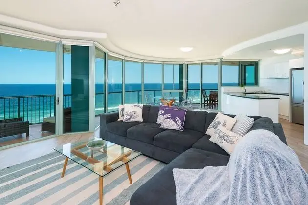 Deluxe Apart Daire, 2 Yatak Odası, Okyanus Manzaralı, Denize Sıfır (1 Night Ocean View)