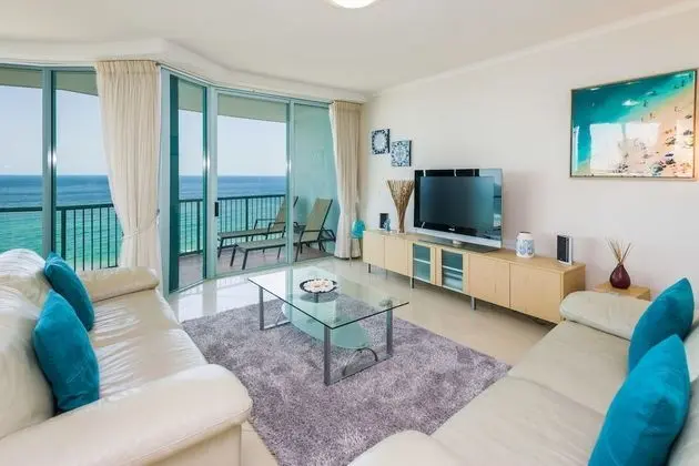 Deluxe Apart Daire, 2 Yatak Odası, Okyanus Manzaralı, Denize Sıfır (1 Night Ocean View)