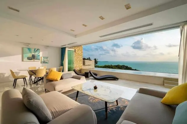 Deluxe Villa, 3 Yatak Odası, Deniz Manzaralı, Okyanusa Sıfır
