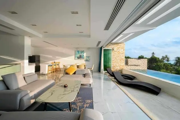 Deluxe Villa, 3 Yatak Odası, Deniz Manzaralı, Okyanusa Sıfır