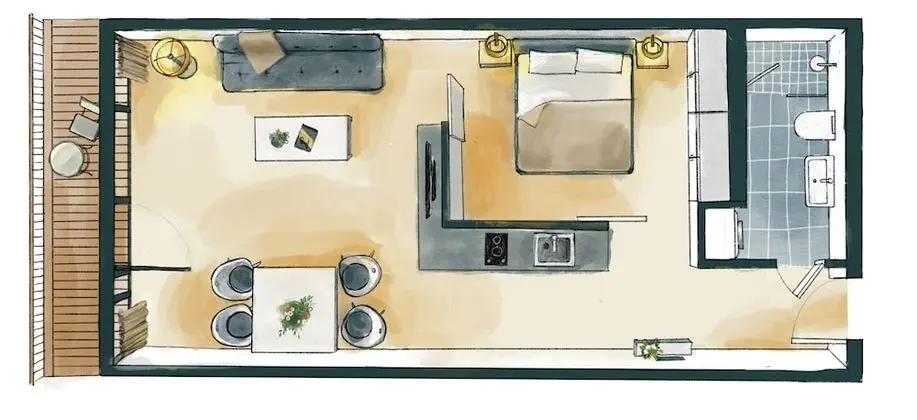 Apart Daire, Balkon, Kısmi Göl Manzaralı (AA)